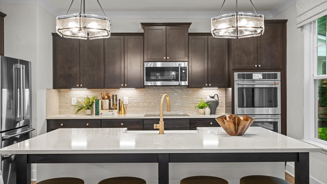 Representative furnished interior of a home built from the Pelham by DRB Homes in Station Pointe, Angier (Image 13).