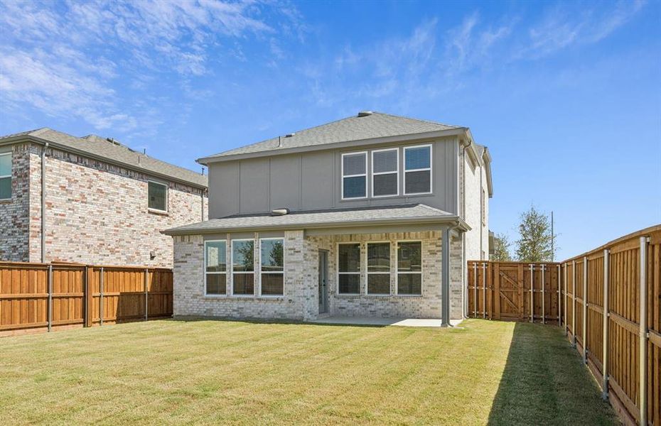 Large fenced in back yard Large fenced in back yard