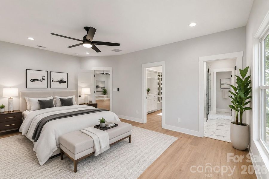 Furnished interior view inside a new home in , Hickory (Image 30).