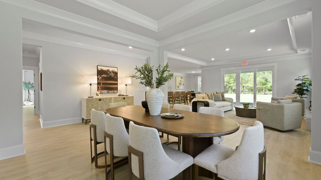 Representative furnished interior of a home built from the CAMDEN by D.R. Horton in Berkeley Bay, Ridgeville (Image 5).