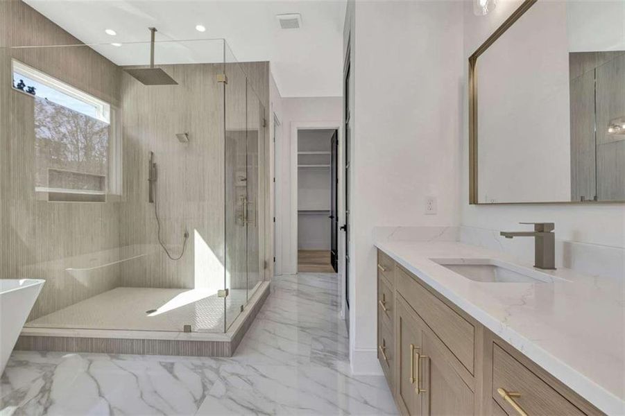 Furnished interior view inside a new home in , Brooks (Image 10).