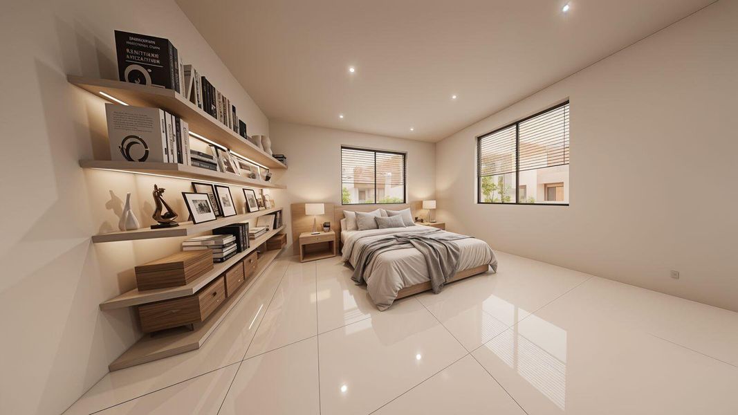 Renderings may include digital enhancements and/or virtual staging for illustrative purposes