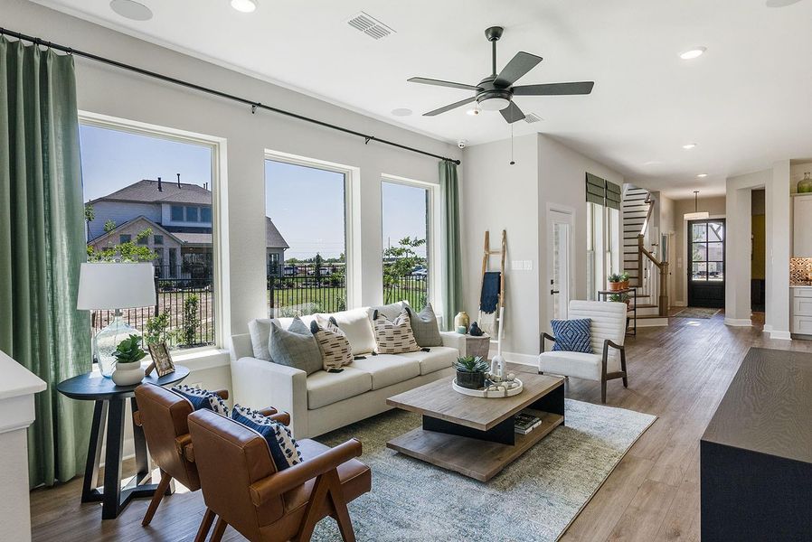 Furnished interior view inside a new home in Prairieland Village 40' Homesites, Cypress (Image 6). Furnished interior view inside a new home in Prairieland Village 40' Homesites, Cypress (Image 6).