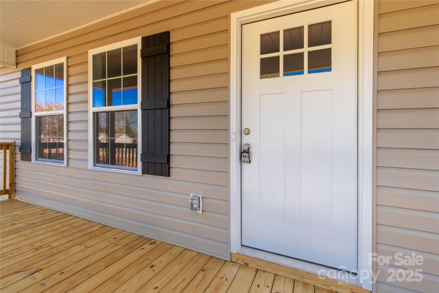Exterior details and patio area of a home in , McConnells (Image 2).