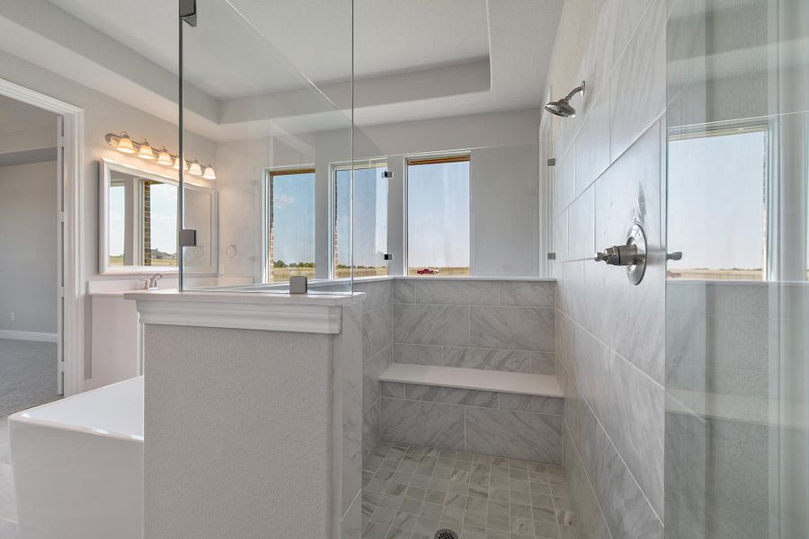 Primary Bathroom | Concept 3634 at Hidden Creek Estates in Van Alstyne, TX by Landsea Homes