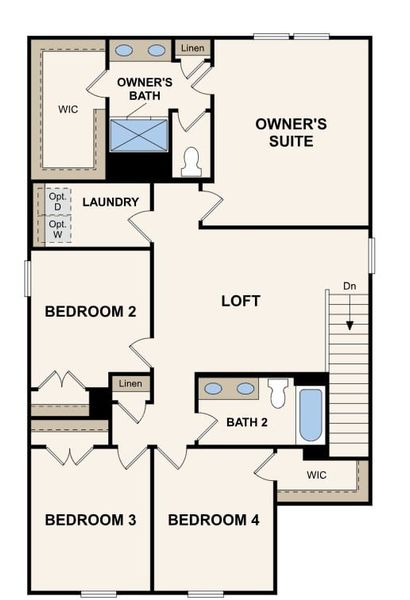 2D floor plan layout for the Mitchell by Century Communities in Belleview Manor, Fairburn, GA (Image 2). 2D floor plan layout for the Mitchell by Century Communities in Belleview Manor, Fairburn, GA (Image 2).