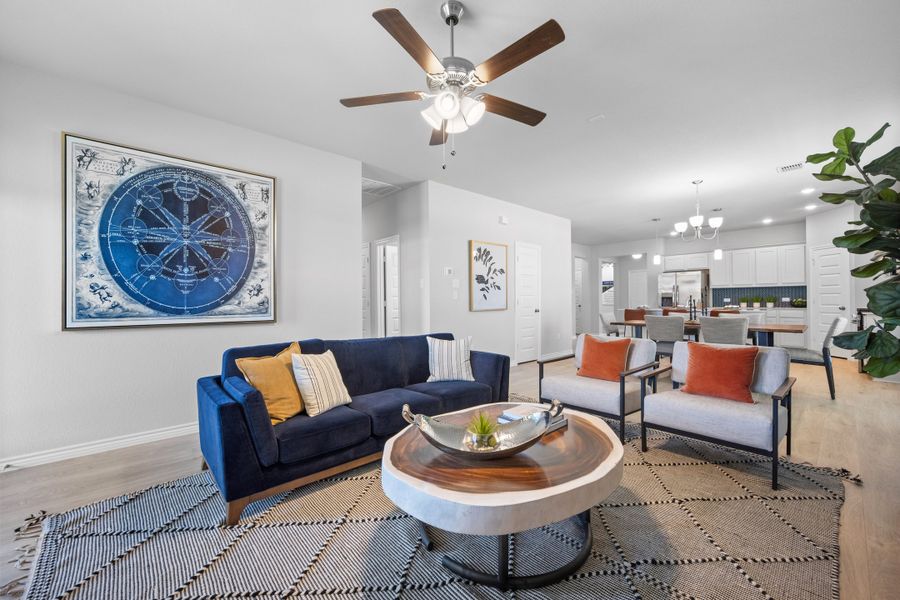 Furnished interior view inside a new home in Baker Farms, Cleburne (Image 16). Furnished interior view inside a new home in Baker Farms, Cleburne (Image 16).