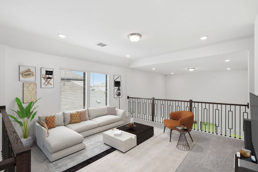 Representative furnished interior of a home built from the Sanford by Pulte Homes in Davis Ranch, San Antonio (Image 13).