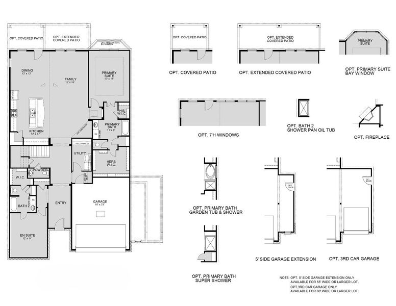 2D floor plan layout for the The Fairway by Legend Homes in Rocky Creek Crossing, Crowley, TX (Image 3). 2D floor plan layout for the The Fairway by Legend Homes in Rocky Creek Crossing, Crowley, TX (Image 3).