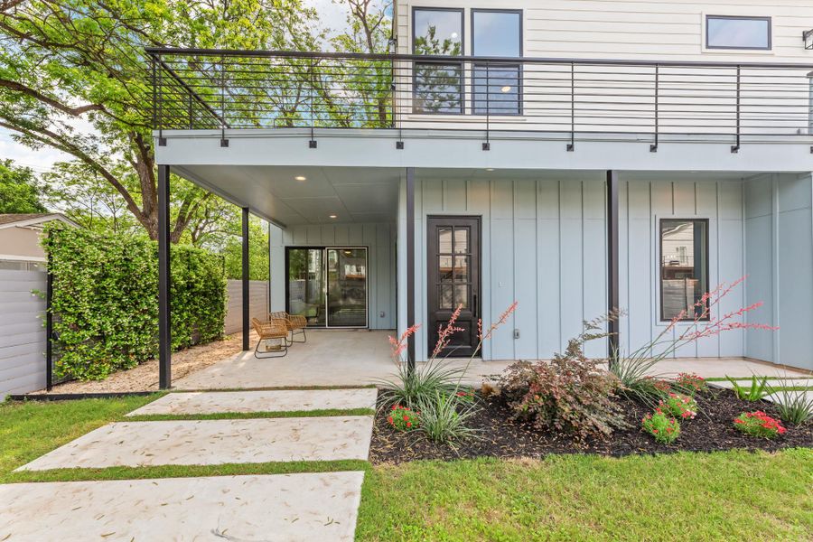 Exterior details and patio area of a home in , Austin (Image 2). Exterior details and patio area of a home in , Austin (Image 2).