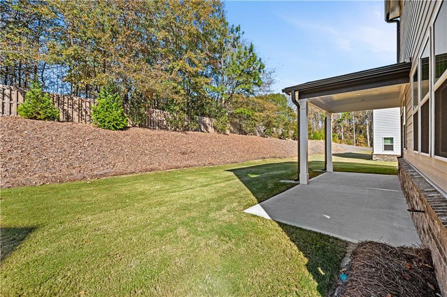 Exterior details and patio area of a home in The Paddocks at Doc Hughes, Buford (Image 28).