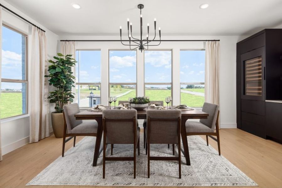 Furnished interior view inside a new home in Linkside Las Colinas, Irving (Image 7).