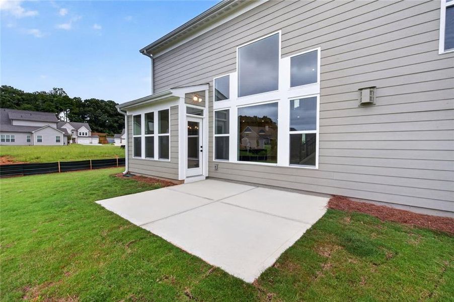 Exterior details and patio area of a home in Hidden Fields, Hoschton (Image 22). Exterior details and patio area of a home in Hidden Fields, Hoschton (Image 22).