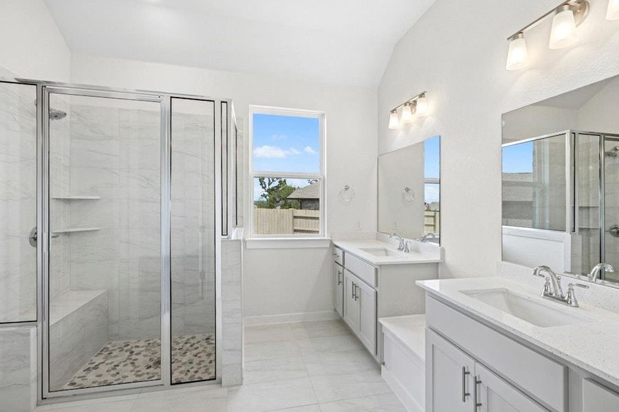Furnished interior view inside a new home in The Colony, Bastrop (Image 7).