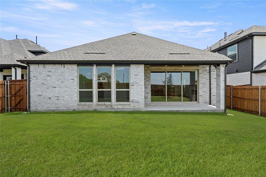 Front exterior of a new home in Brookfield, Melissa, TX, highlighting curb appeal (Image 17).