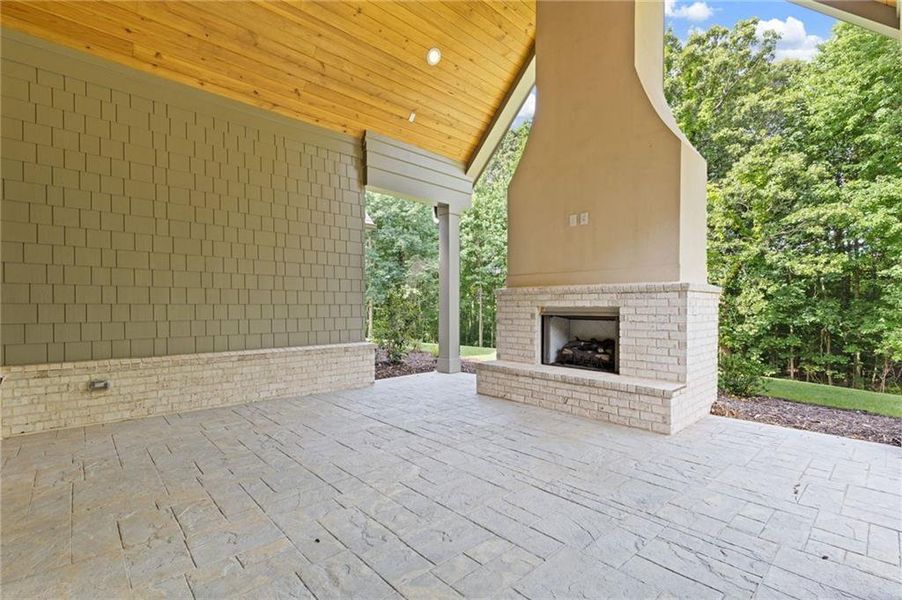 Exterior details and patio area of a home in , Flowery Branch (Image 38).