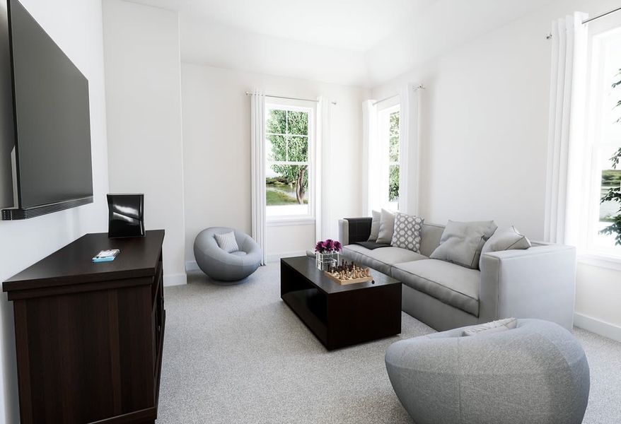 Representative furnished interior of a home built from the Ivy by Tri Pointe Homes in View at the Reserve, Mansfield (Image 4). Representative furnished interior of a home built from the Ivy by Tri Pointe Homes in View at the Reserve, Mansfield (Image 4).