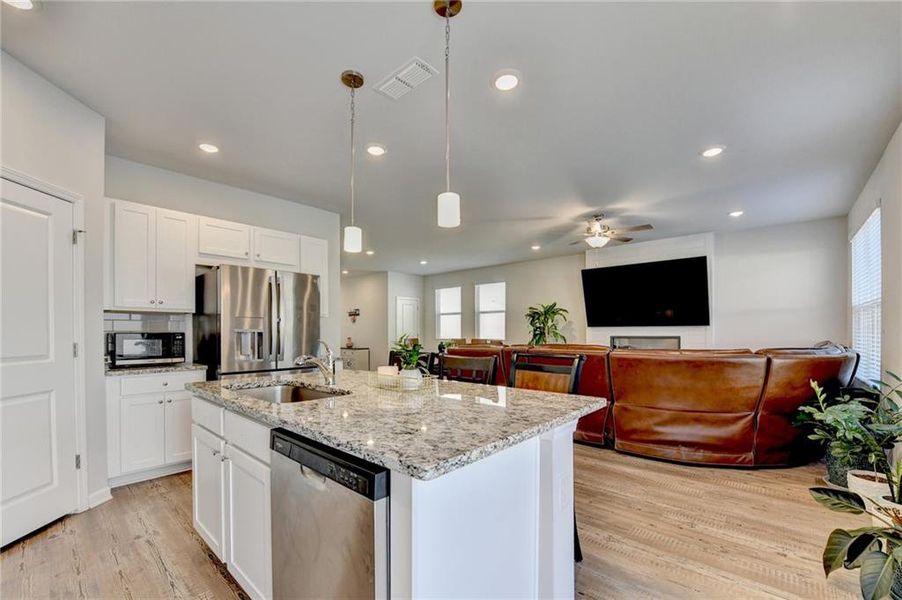 Furnished interior view inside a new home in Graystone Village, Grayson (Image 18). Furnished interior view inside a new home in Graystone Village, Grayson (Image 18).