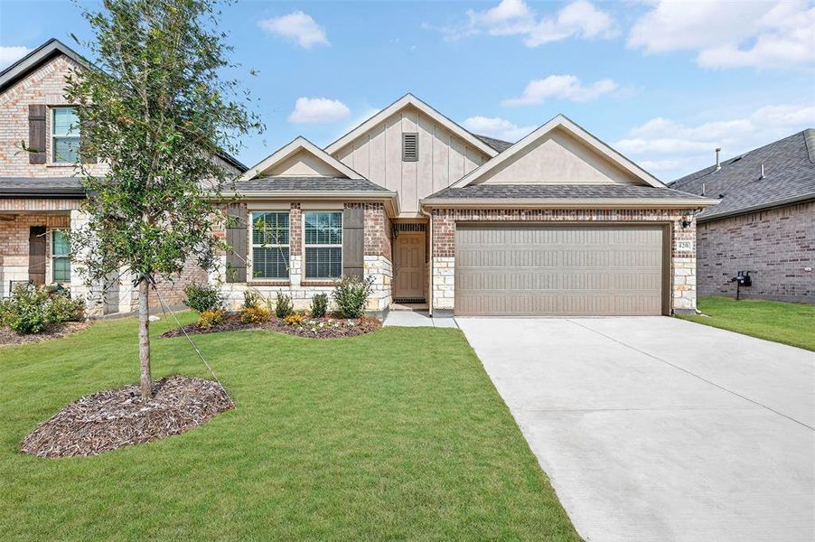 Front exterior of a new home in Forest Park, Princeton, TX, highlighting curb appeal (Image 2). Front exterior of a new home in Forest Park, Princeton, TX, highlighting curb appeal (Image 2).