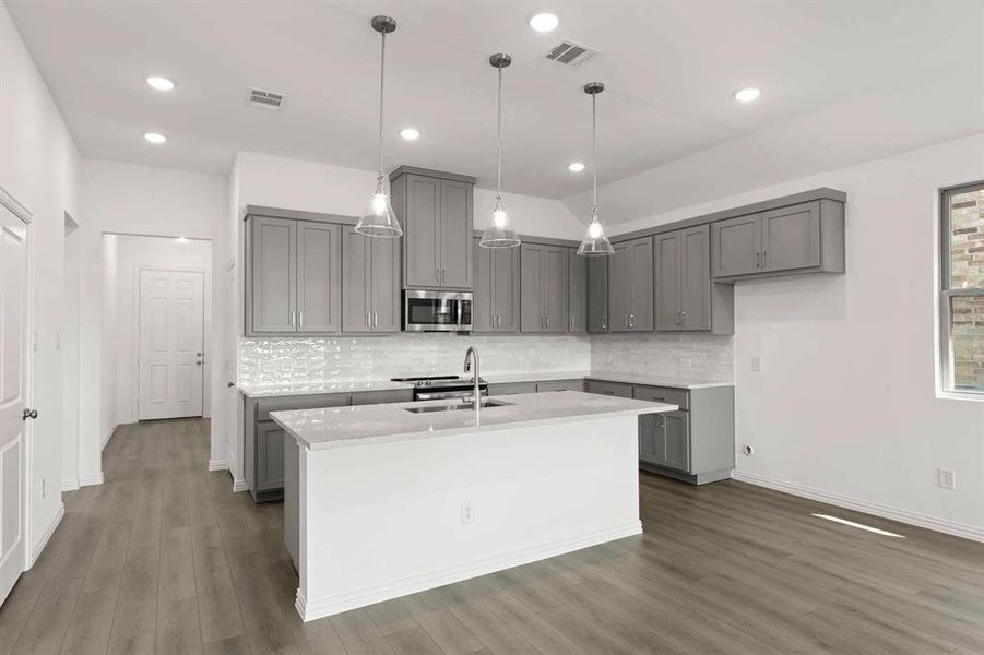 Furnished interior view inside a new home in Monticello Park, Princeton (Image 6). Furnished interior view inside a new home in Monticello Park, Princeton (Image 6).