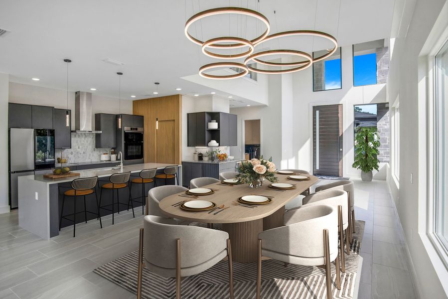 Representative furnished interior of a home built from the Aspen Estate by ABD Development in Hampton Green at Providence, Davenport (Image 7). Representative furnished interior of a home built from the Aspen Estate by ABD Development in Hampton Green at Providence, Davenport (Image 7).