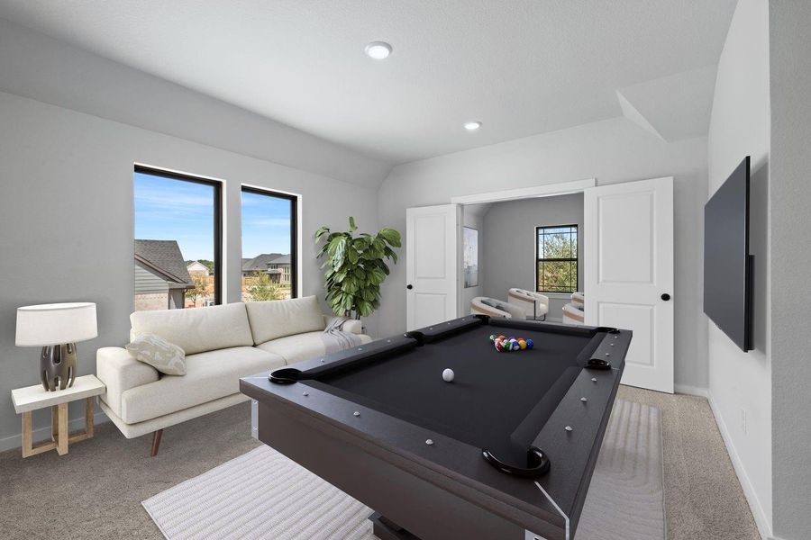 Your game room is perfect for family game night. Your game room is perfect for family game night.