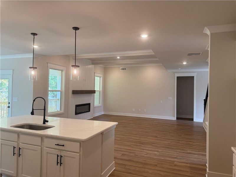 Furnished interior view inside a new home in Rosewood Lake Estates, Hoschton (Image 7).