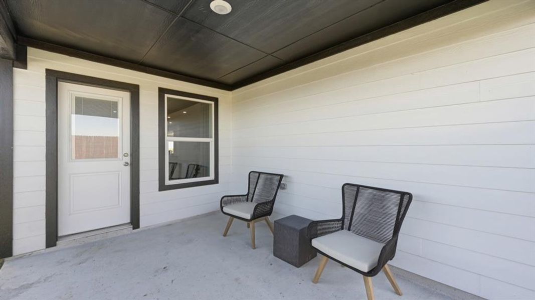 Exterior details and patio area of a home in Lonestar at Liberty Trails, Fort Worth (Image 2).
