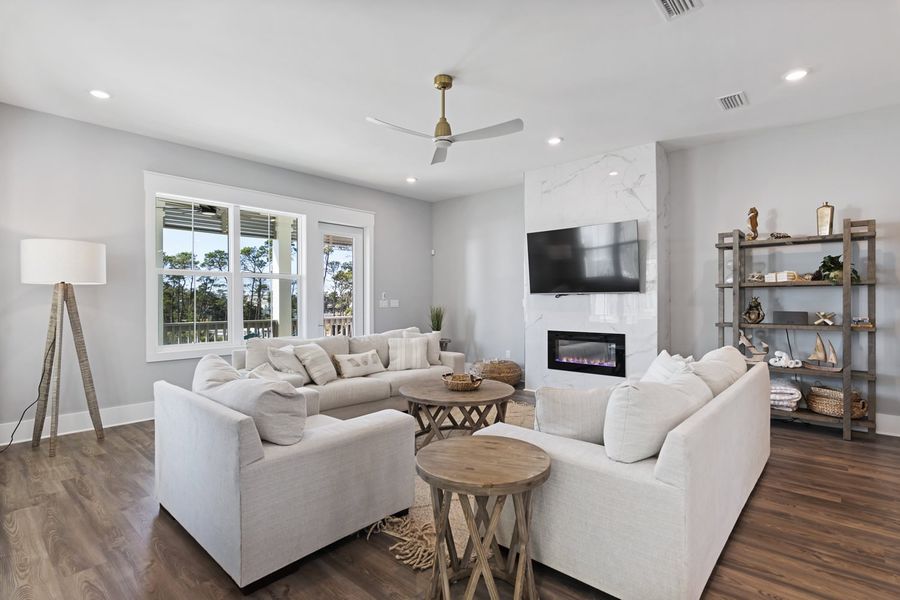 Representative furnished interior of a home built from the The Heron 20 by Brock Built in Twin Palms, Inlet Beach (Image 9).