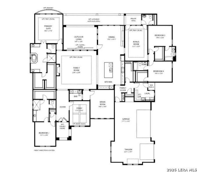 2D floor plan layout of this home in George's Ranch, Boerne, TX (Image 2). 2D floor plan layout of this home in George's Ranch, Boerne, TX (Image 2).