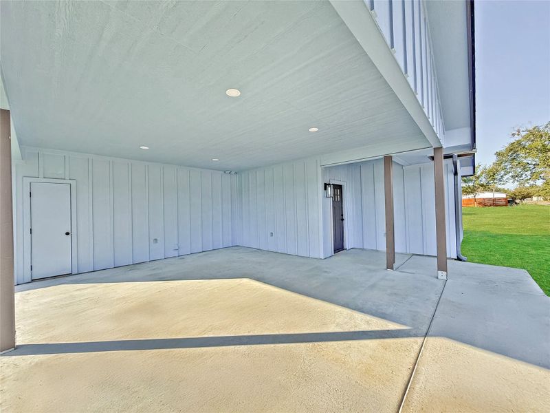 View of attached 2 car carport