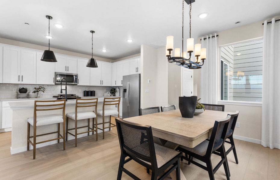 Representative furnished interior of a home built from the Rowen by Pulte Homes in Barefoot Village, Longmont (Image 7).