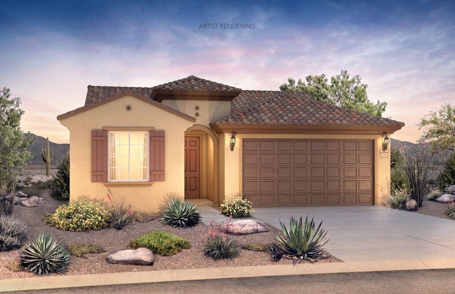 Representative exterior photo of a completed home built from the Odyssey by Del Webb in Sun City Festival, Buckeye, AZ (Image 16).