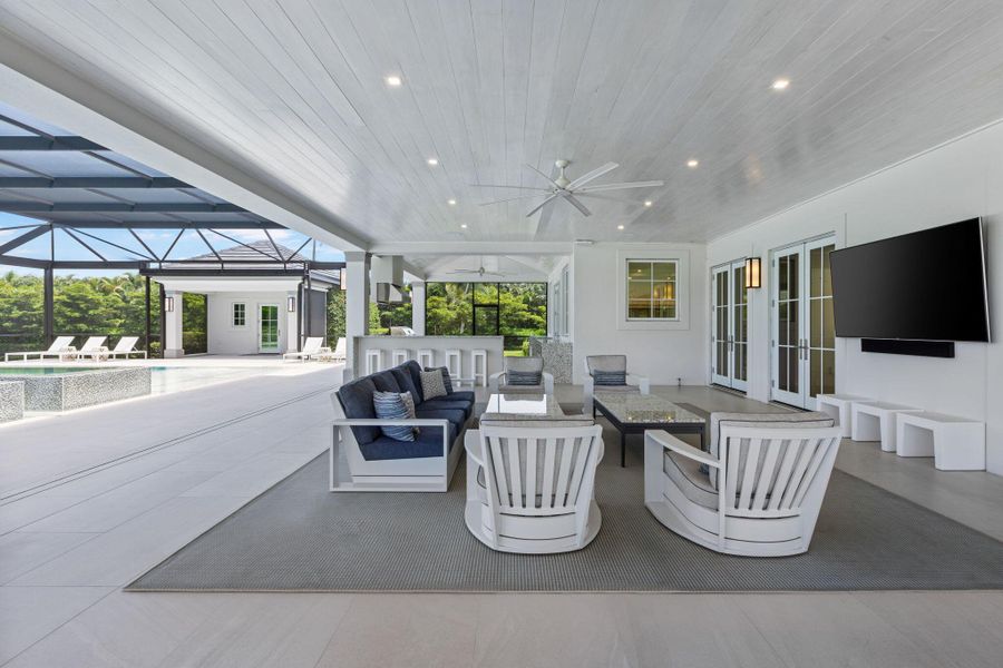 Exterior details and patio area of a home in , Wellington (Image 47). Exterior details and patio area of a home in , Wellington (Image 47).