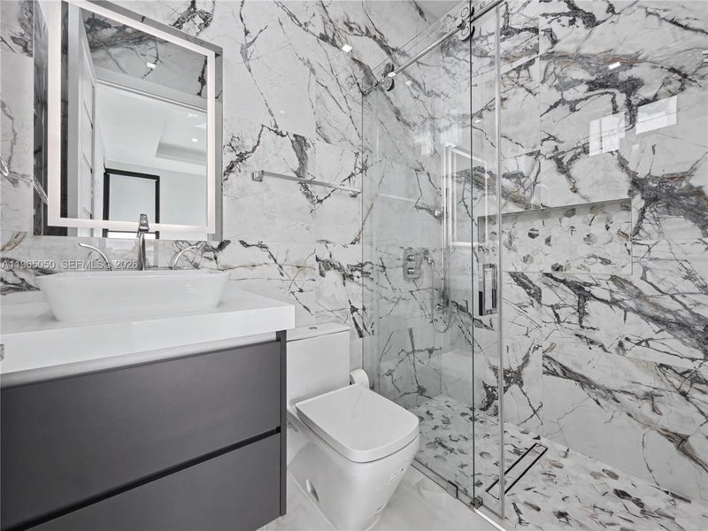 Furnished interior view inside a new home in , Miami (Image 11).