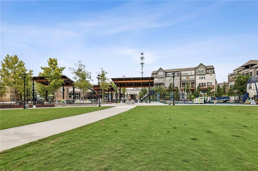 Front exterior of a new home in Town Center Overlook, Peachtree Corners, GA, highlighting curb appeal (Image 32).