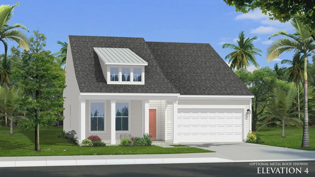 Representative exterior photo of a completed home built from the Chelsea by DRB Homes in Cottages of Bearwood, Mount Pleasant, TN (Image 6).