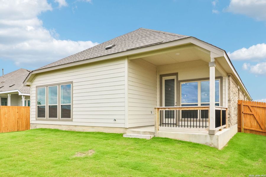 Exterior details and patio area of a home in Stream Waters, Seguin (Image 22). Exterior details and patio area of a home in Stream Waters, Seguin (Image 22).