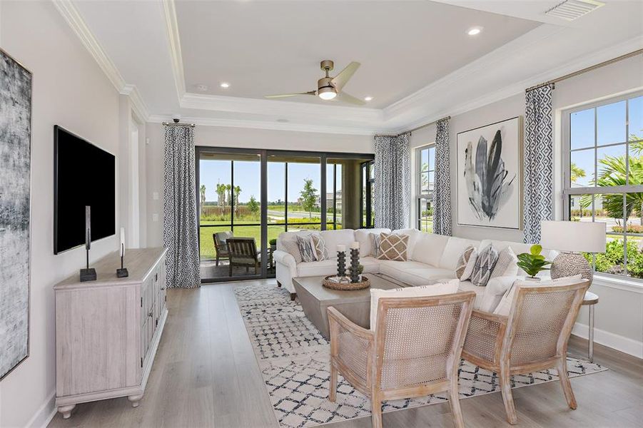 Furnished interior view inside a new home in Skye Ranch Community Group Page, Sarasota (Image 8).