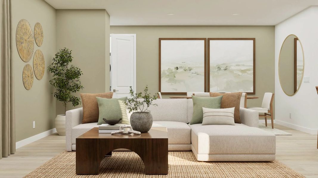 Representative furnished interior of a home built from the Latitude Plan 3580 by Lennar in Saddleback, Peoria (Image 4).