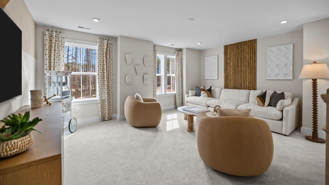 The Stonefield Home Plan in Michaux Garden by DRB Homes in Belmont, NC. - Upstairs Loft