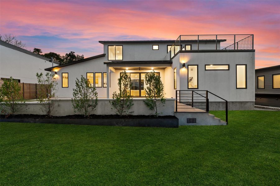 Front exterior of a new home in , Austin, TX, highlighting curb appeal (Image 24). Front exterior of a new home in , Austin, TX, highlighting curb appeal (Image 24).