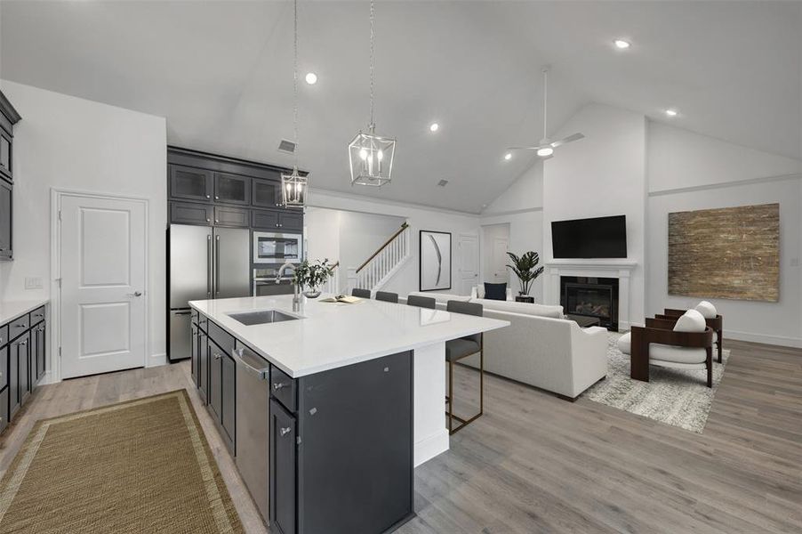Furnished interior view inside a new home in Timberbrook, Justin (Image 8).