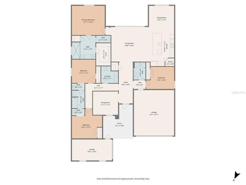 2D floor plan layout of this home in , Nokomis, FL (Image 5).