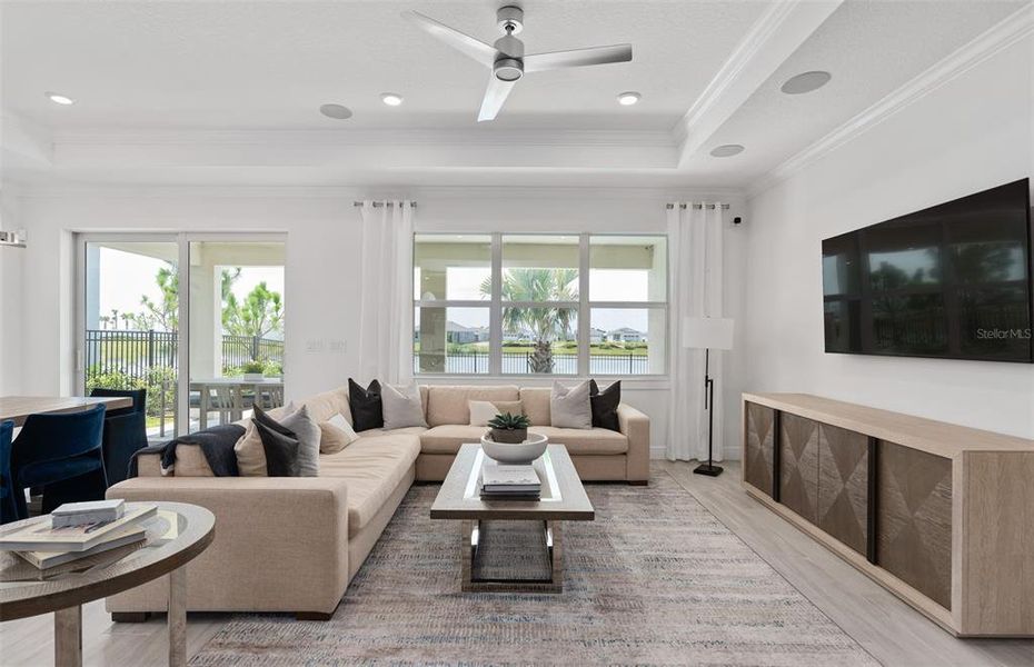Furnished interior view inside a new home in Del Webb Lakehaven, Clermont (Image 9).