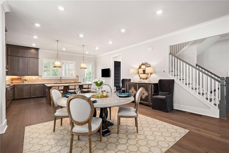 Furnished interior view inside a new home in Manning on the Square, Alpharetta (Image 38).