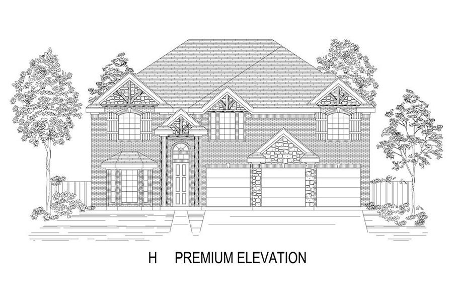 Representative rendering of the exterior for the Boston 2F (w/Media) by First Texas Homes (Image 16).