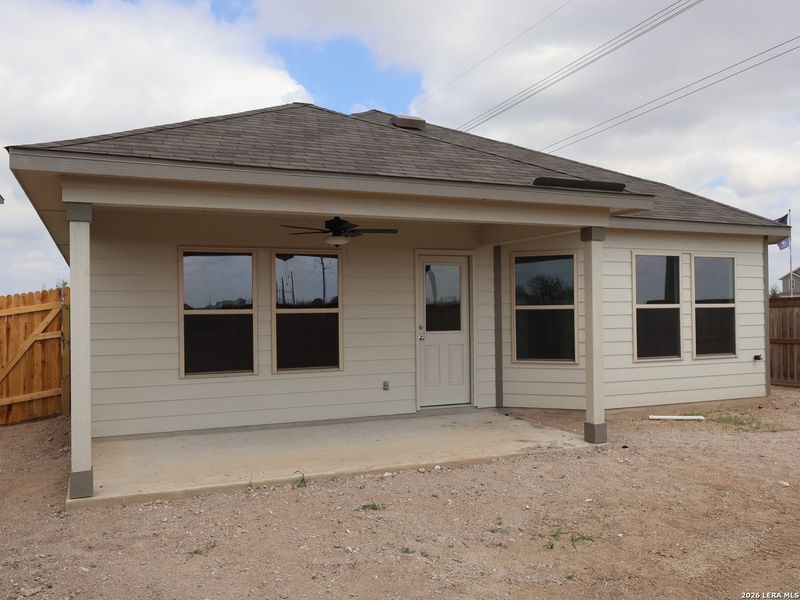 Exterior details and patio area of a home in Meadows at Clear Springs, New Braunfels (Image 3).