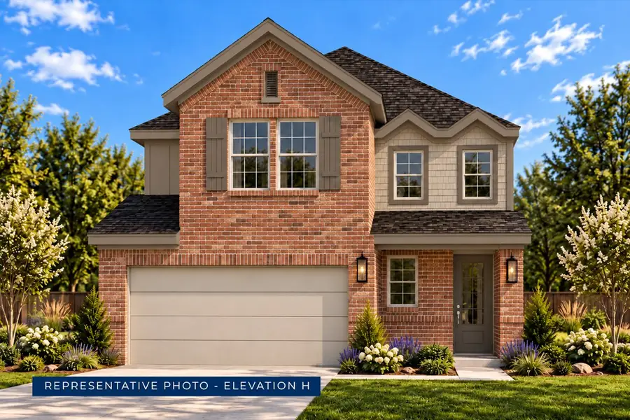 Representative exterior photo of a completed home built from the Harrison F by First Texas Homes in Oaklawn, Van Alstyne, TX (Image 26).