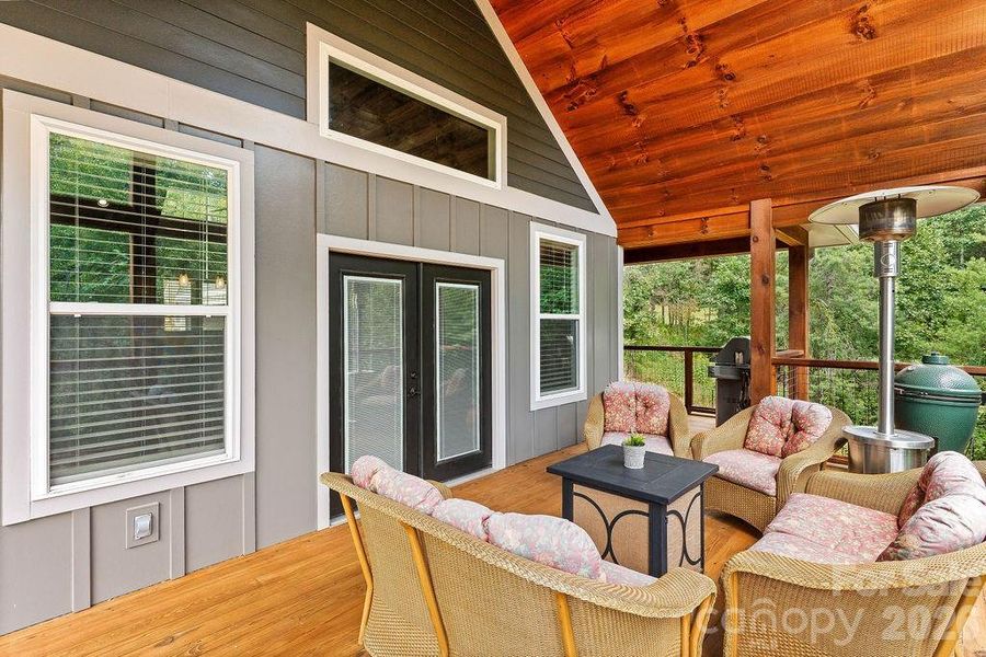 Exterior details and patio area of a home in , Hendersonville (Image 3).